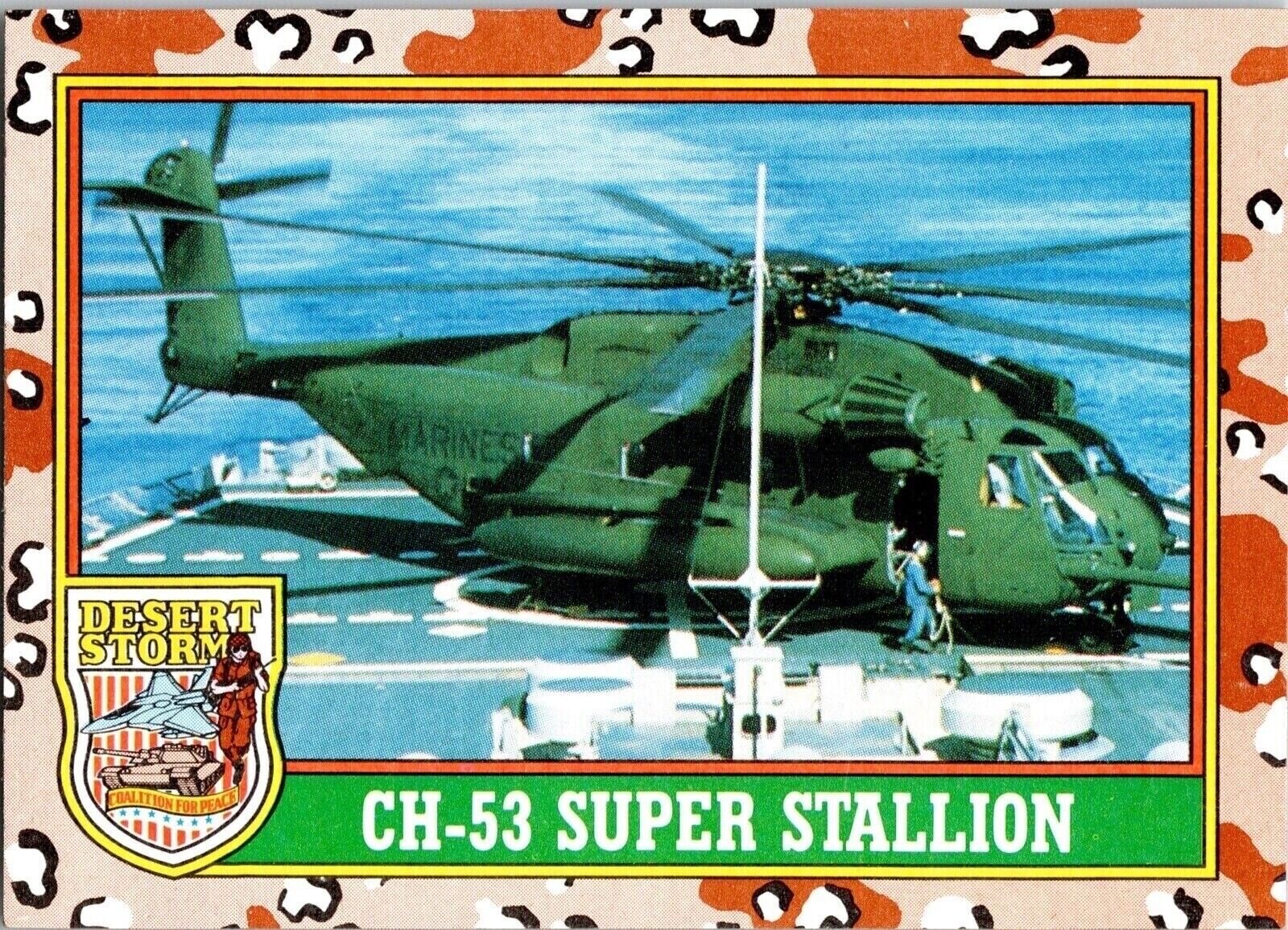 1991 Desert Storm 14 CH-53 Super Stallion Topps Trading Card TCG CCG