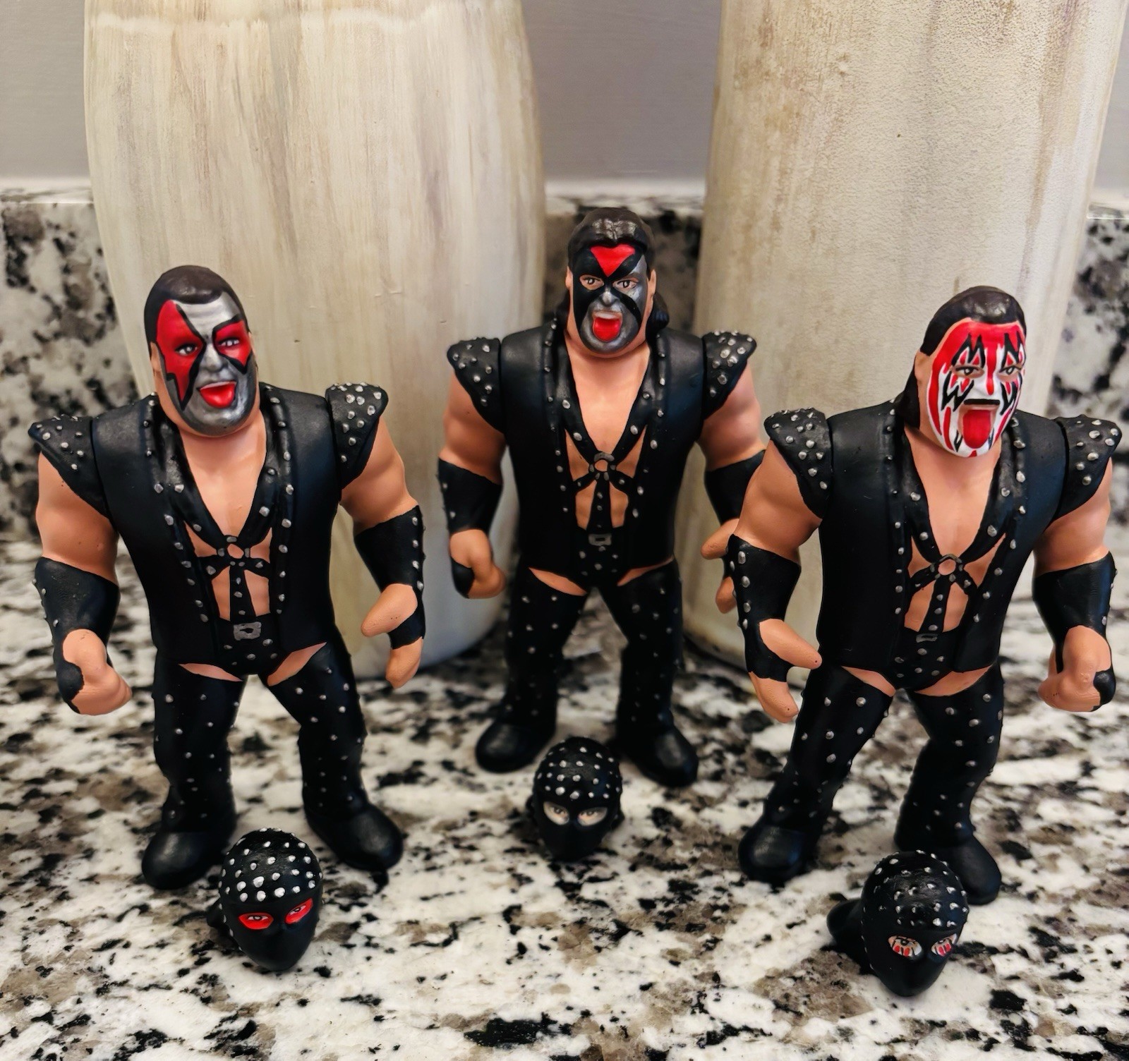 WWF WWE Hasbro Personalizzato Demolition Ax Smash Crush Retro Figure Teste Alternative