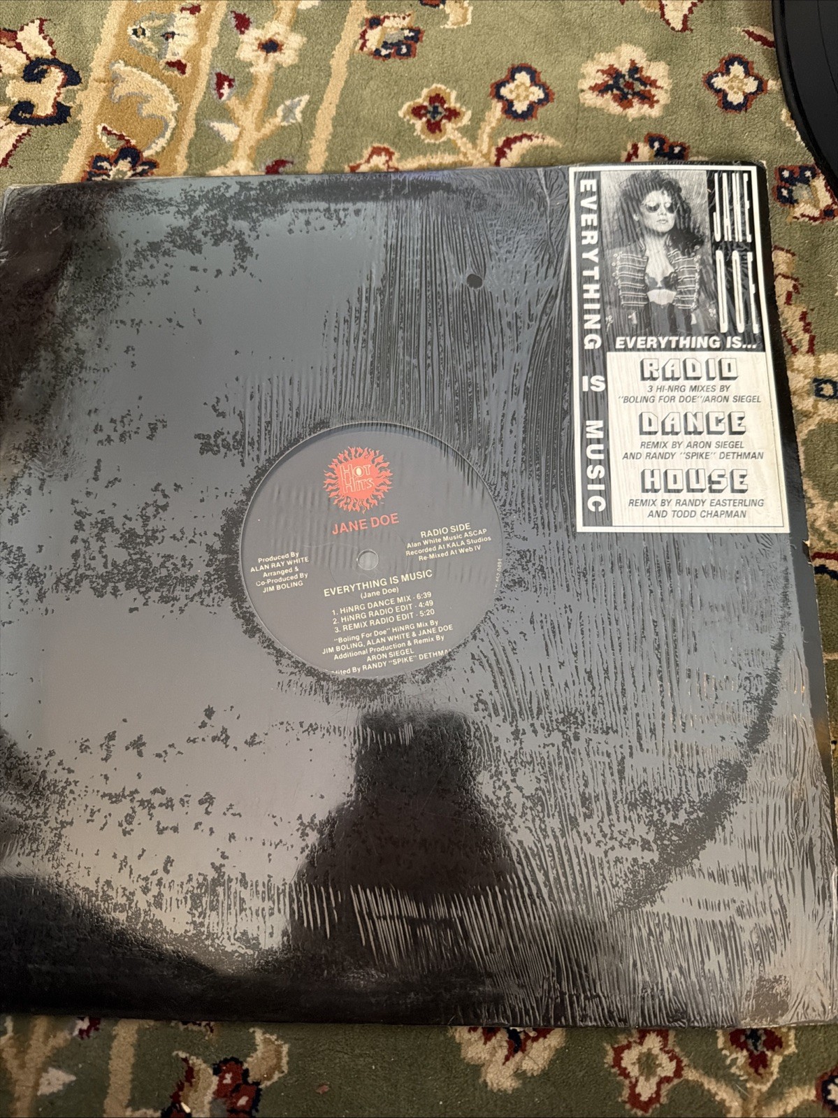 Jane Doe - EVERYTHING IS MUSIC - 12" - 1989 - VG+ Vinyl - HOUSE