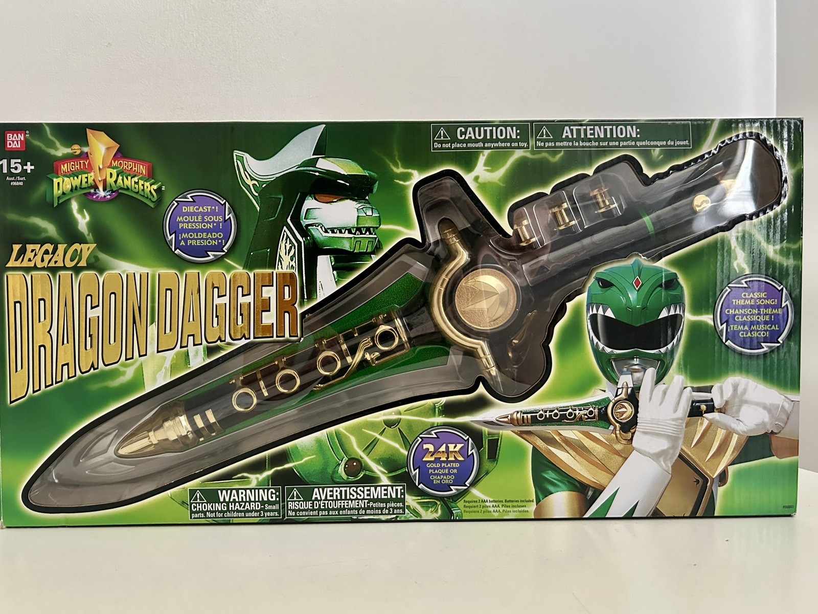 Power Rangers MMPR Bandai Legacy Pugnale Drago Ranger Verde