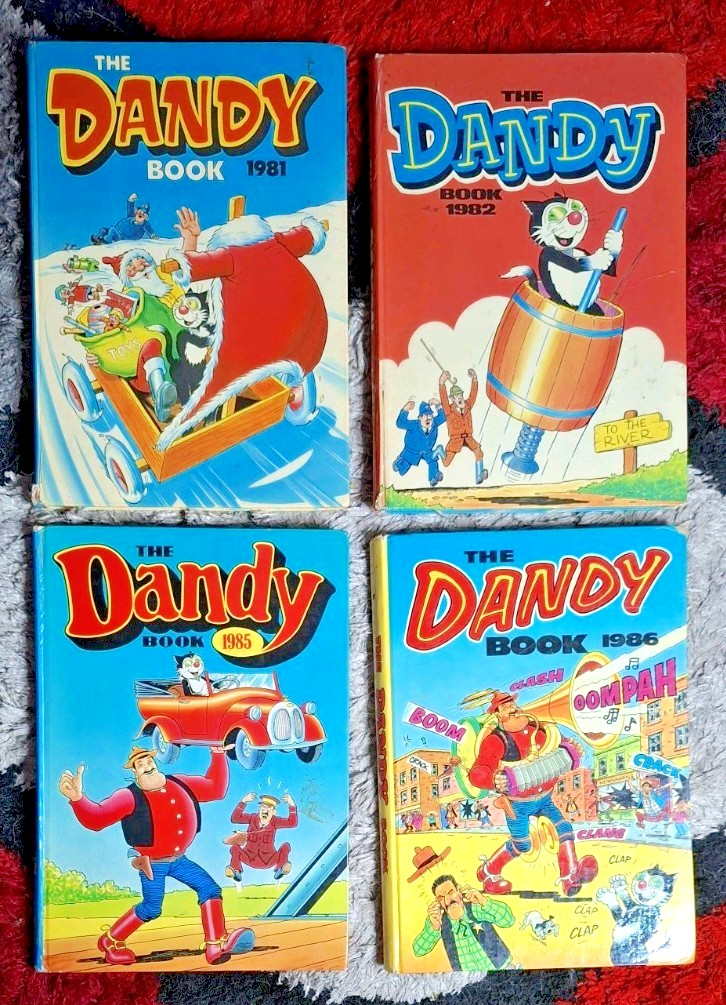 Job Lot × 4, The Dandy Annual (80s) 1981 82 85 86, incl. Desperate Dan Free Del.
