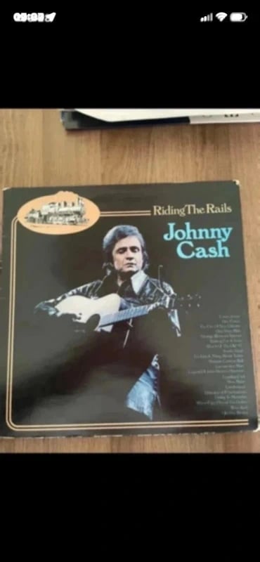 vinyle Johnny Cash rinding the rails 1976