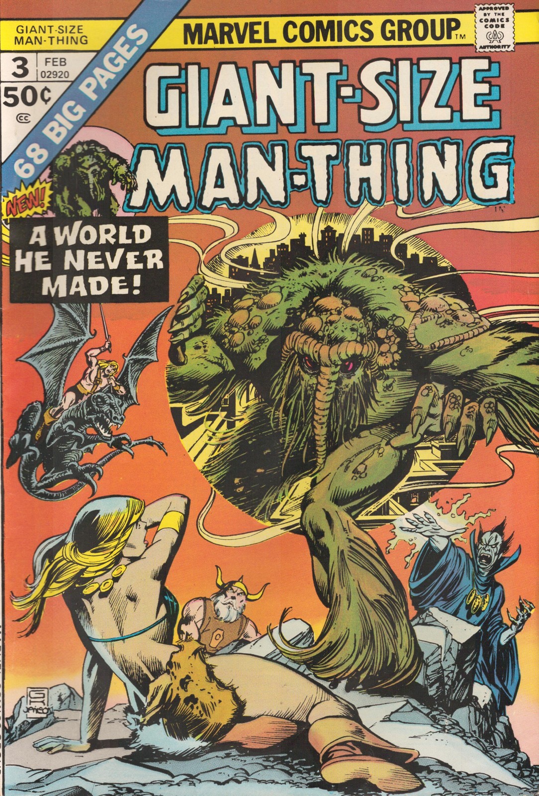 54530: MARVEL GIANT-SIZE MAN-THING #3 VG Grade