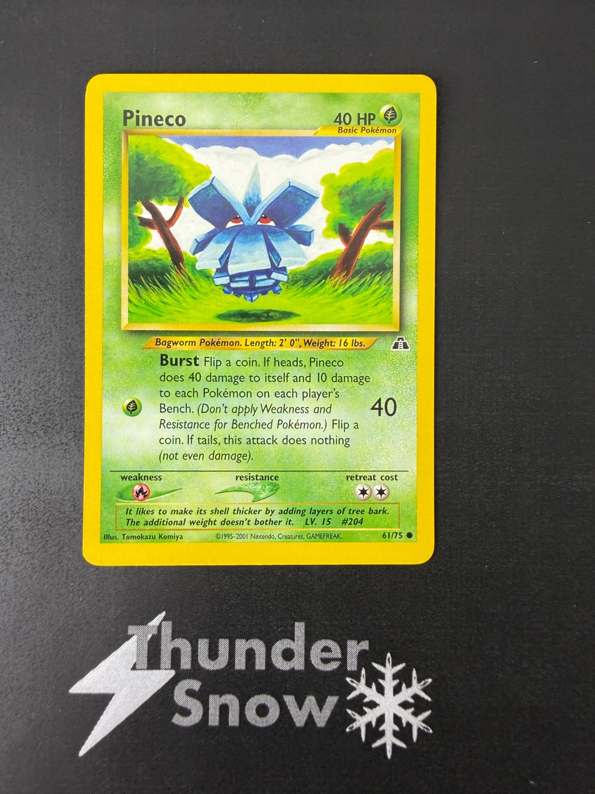 Carta Pokemon Pineco #61 Neo Discovery 2001 ** Confezione Fresca ** 10a