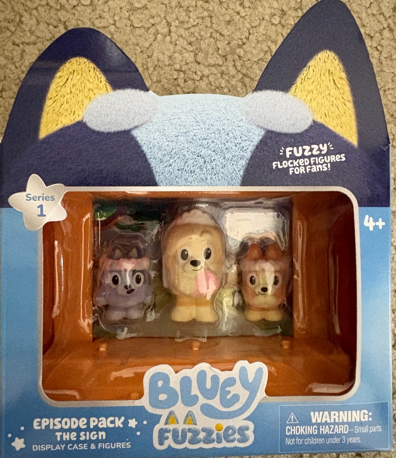 Bluey Fuzzies Episode Pack The Sign Serie 1 Nuova Vetrina Figure Bingo