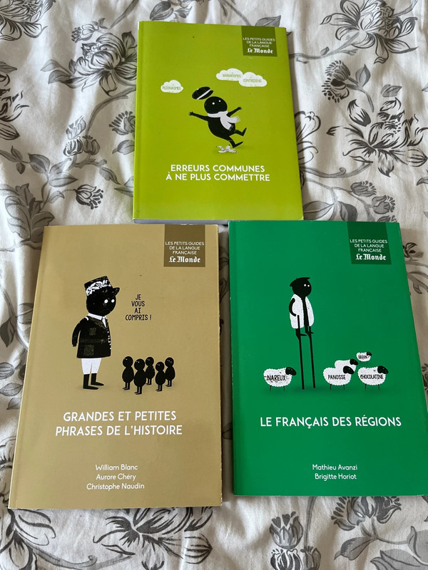Lot de 3 livres le français des régions,grandes et petites phrases de France