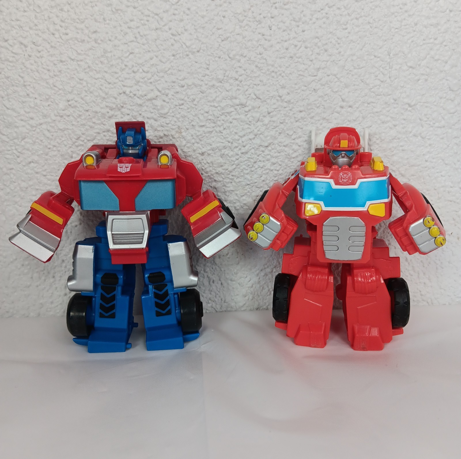 Optimus Prime & Heatwave Transformers Playskool Heroes Rescue Bots Academy Team