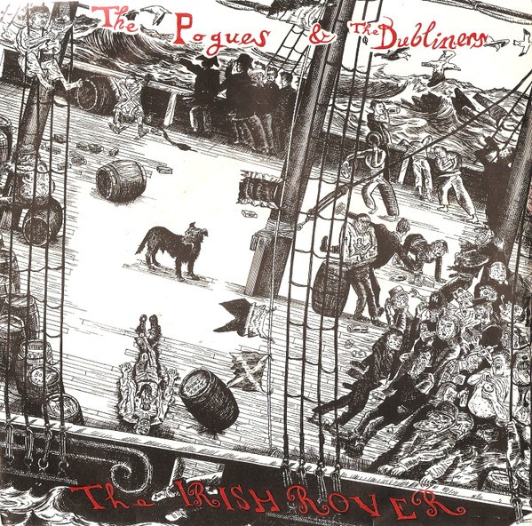 The Pogues & The Dubliners - The Irish Rover (7", Single, Glo) (Very Good Plus (