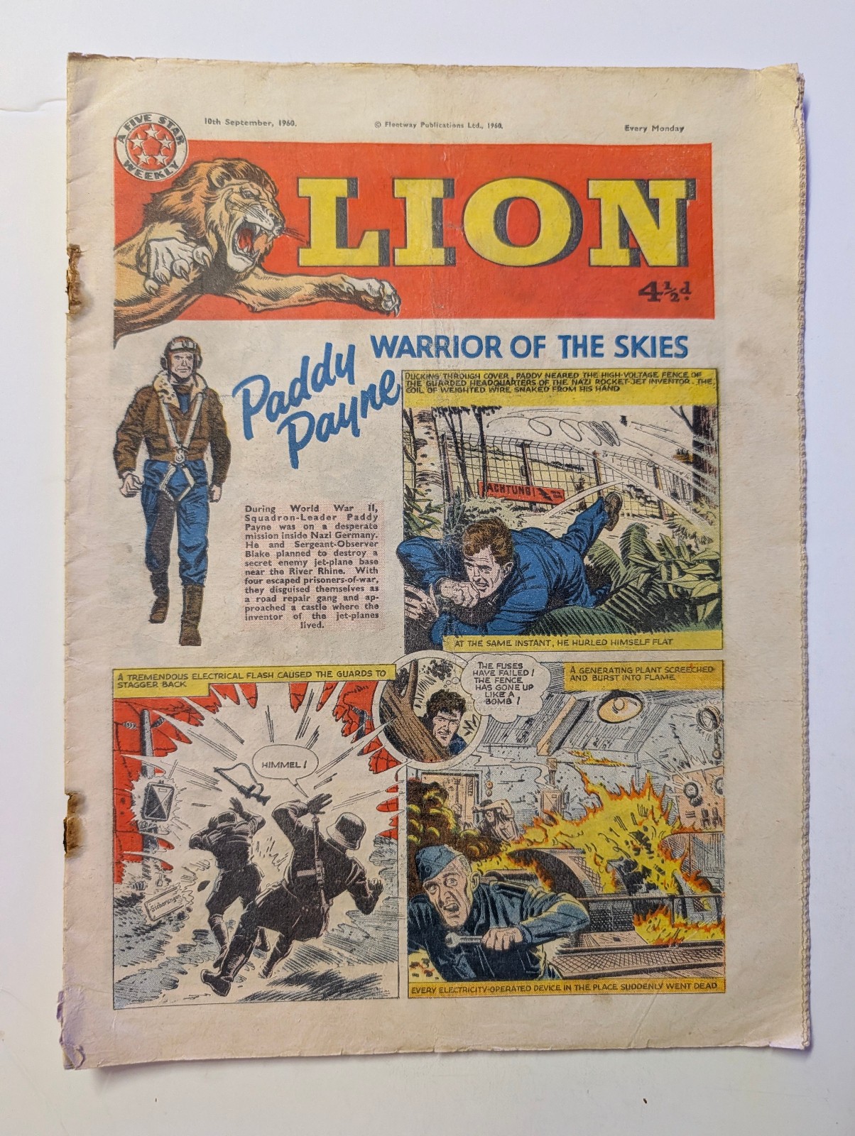 Lion Comic, 10th September 1960, Amalgamated Press/Fleetway Publishing