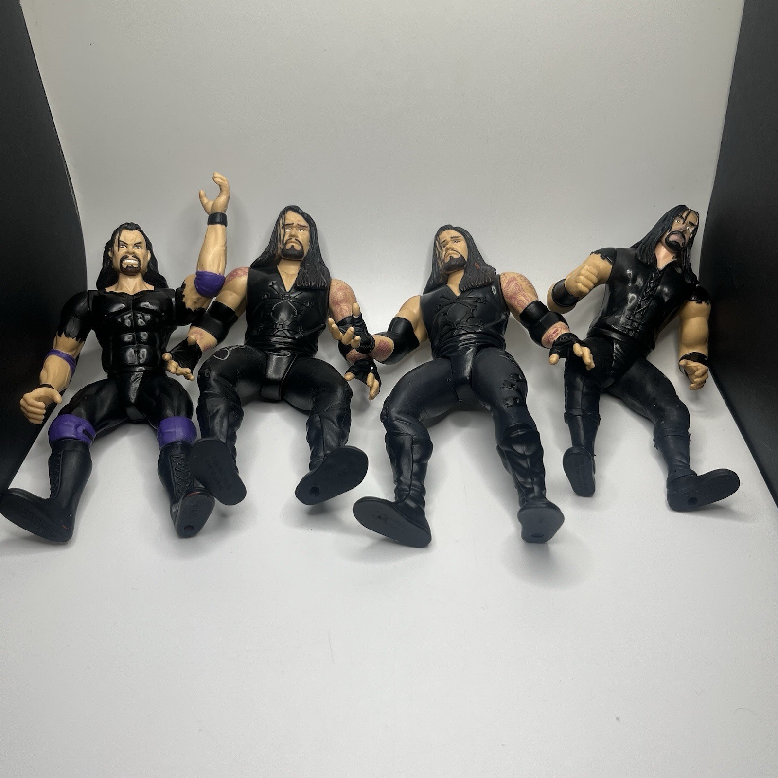 Lotto 4 figurine vintage WWF Jakks Pacific The Undertaker 1997-1999 BCA