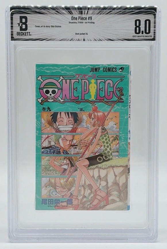 BGS 8.0 pezzo unico vol. 9 libri manga fumetti prima stampa 1999 giapponese Rufy, Nami