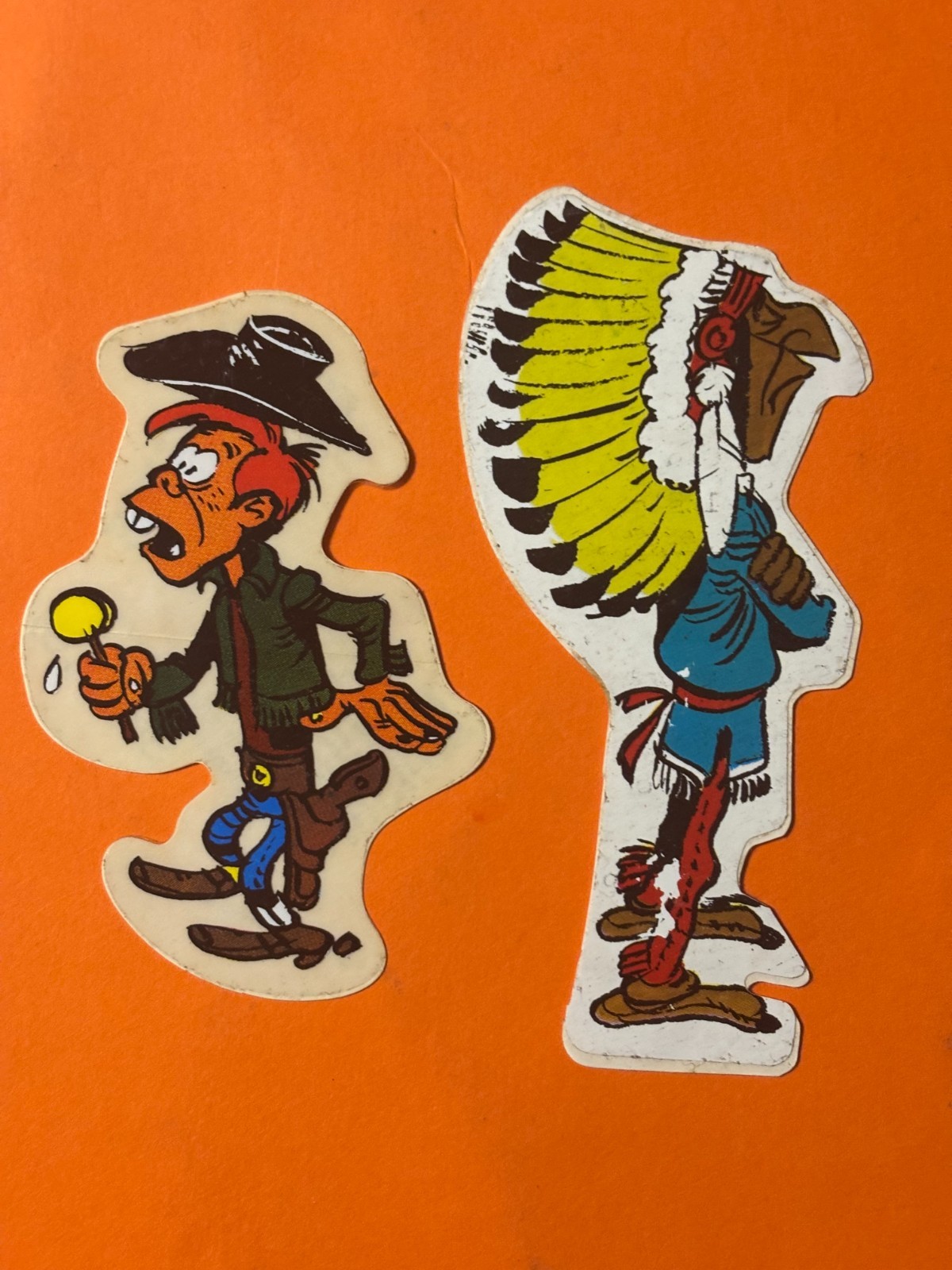 MORRIS LOT 2 AUTOCOLLANTS LUCKY LUKE SMITHS TTBE