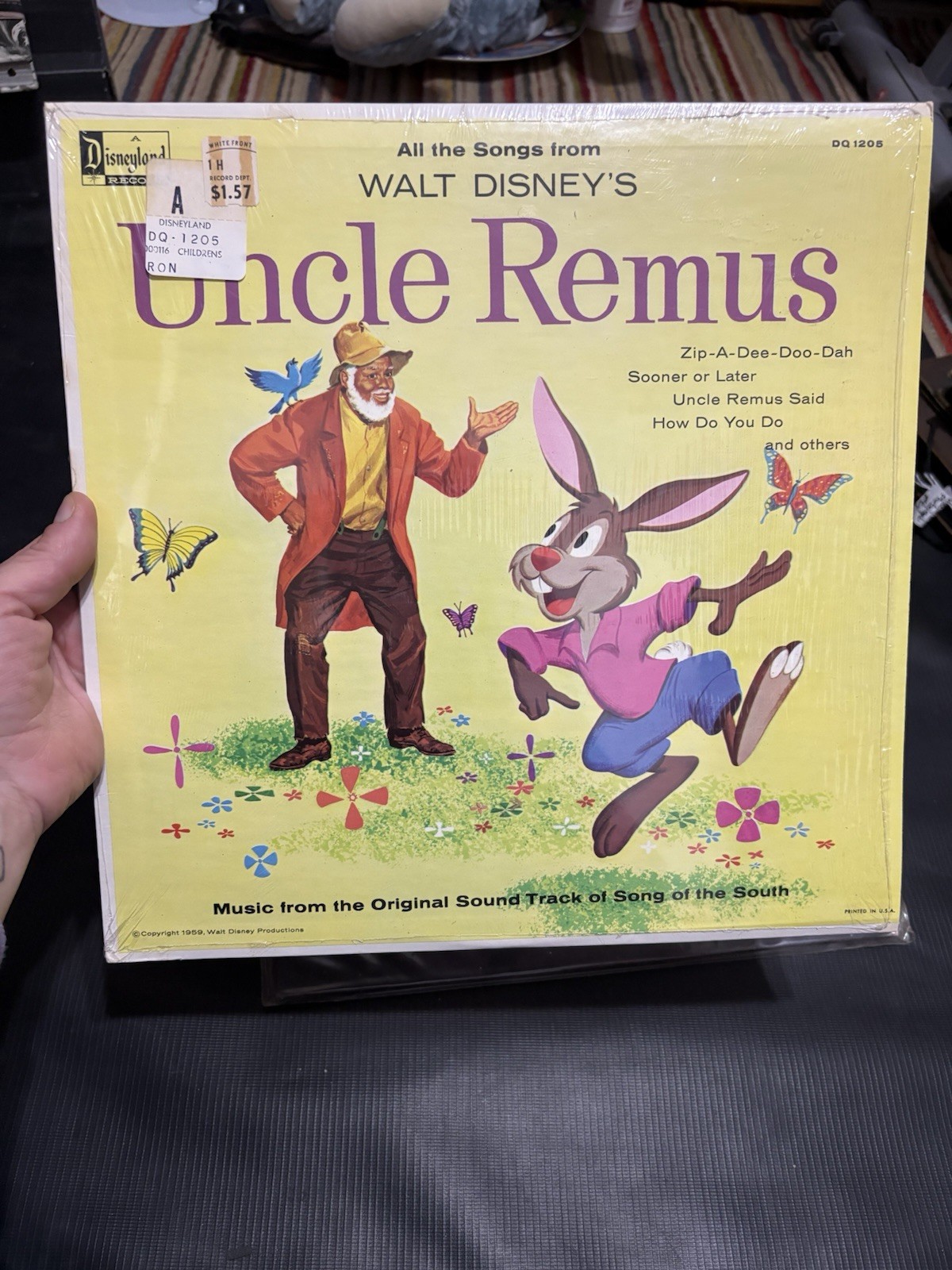 Walt Disney Disneyland Uncle Remus 12" Vinyl LP 33 RPM 1963 Soundtrack English