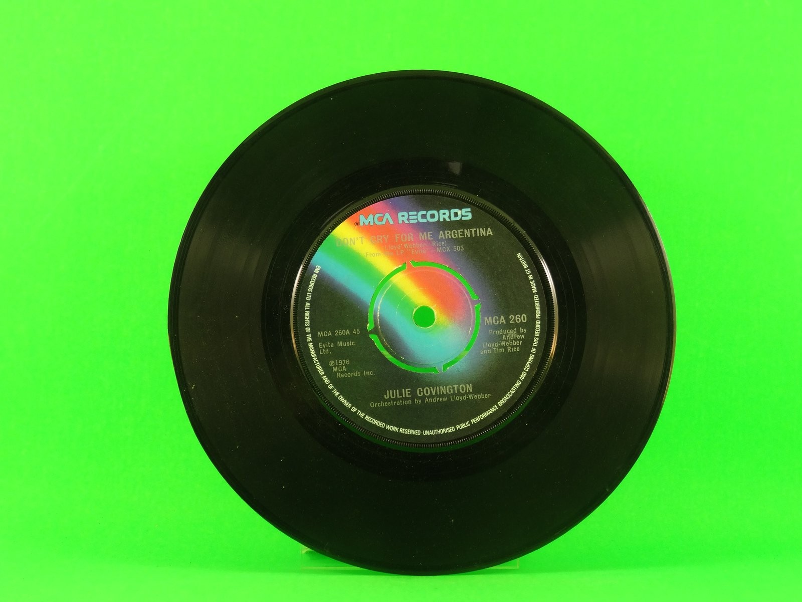 COVINGTON,JULIE DON'T CRY FOR ME ARGENTINA (4) (137) 7" MCA