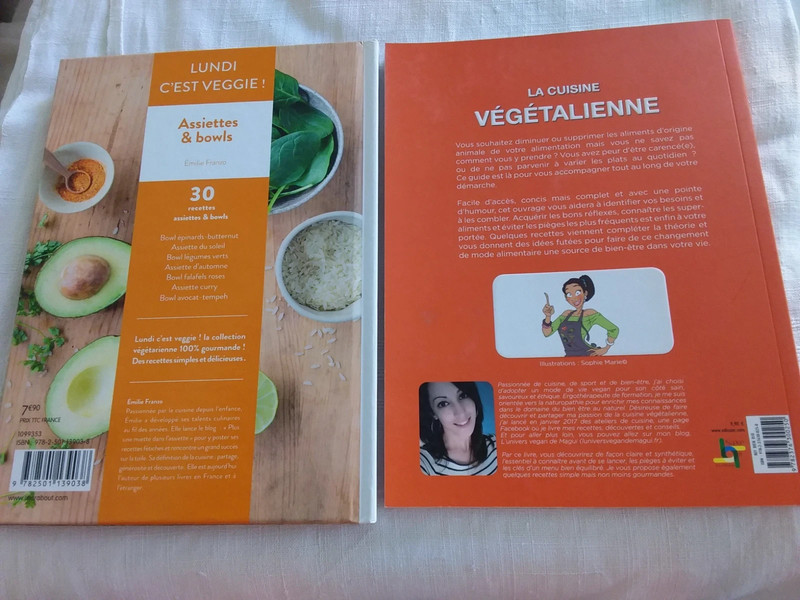 Lot de 2 livres cuisine végétalienne et végétarienne