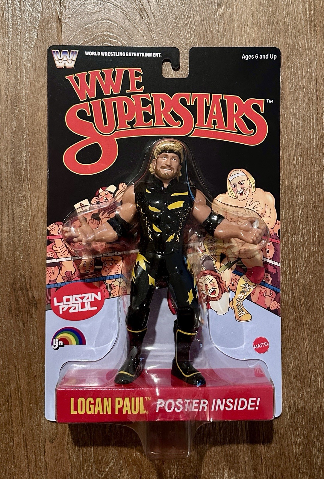 WWE Superstars LJN Black Card Logan Paul Retro Figure NEW TARGET EXCLUSIVE