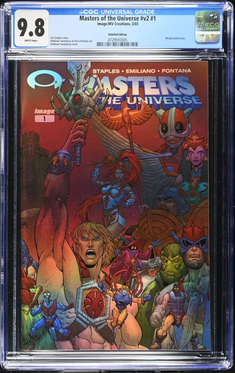 Masters of the Universe V2 #1 CGC 9.8 Image Comics 2003 variante Holofoil 💪🗡👀
