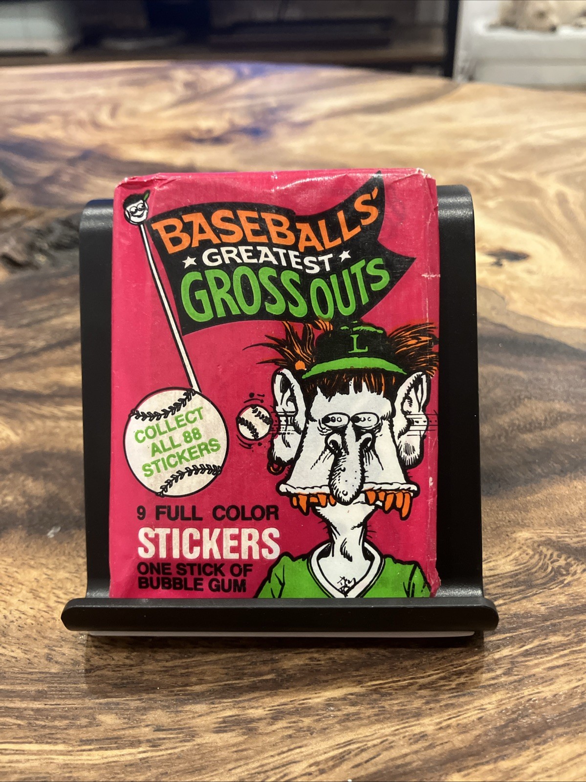 Vintage 88 Leaf  Baseballs Greatest Gross Outs Trading Cards Stickers Wax Pack