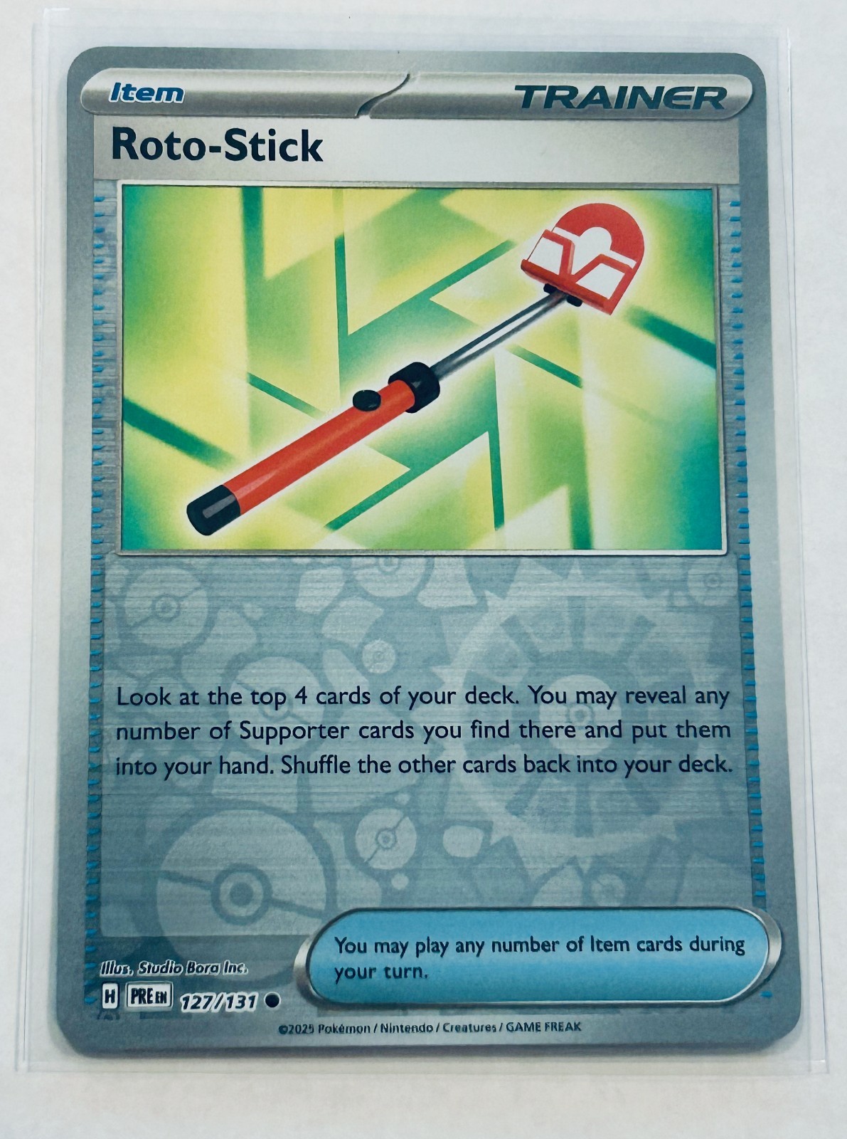 Roto-Stick 127/131 Reverse Holo Prismatic Evolutions 2025 Pokemon TCG NM