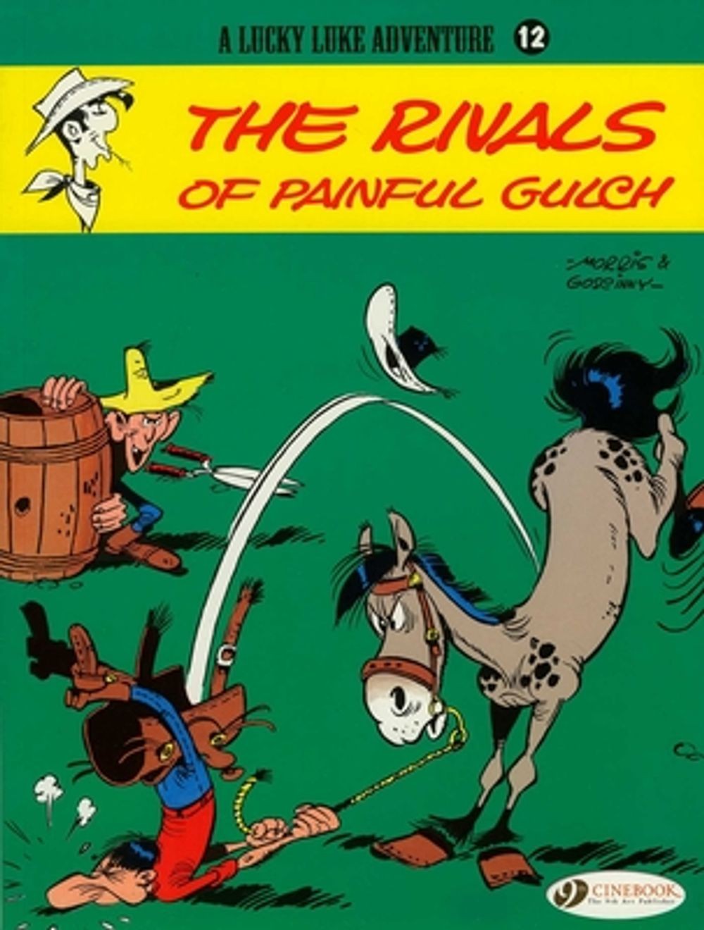 Lucky Luke 12 - I rivali di Painful Gulch di Morris & Goscinny (inglese) carta