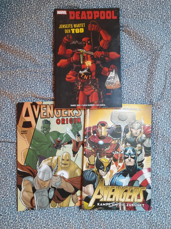 Marvel Comics Sammlung Avengers: Origin, Kampf um die Zukunft, Deadpool Konvolut Deutsch