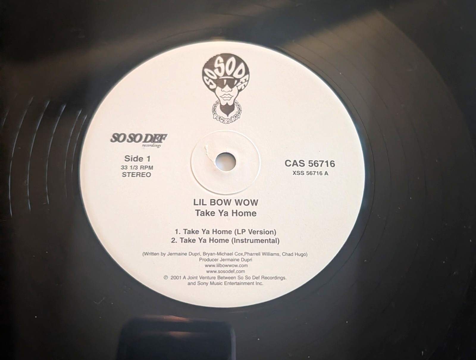 Lil Bow Wow Take Ya Home So So Def CAS 56716 12" 33RPM Black Vinyl Single