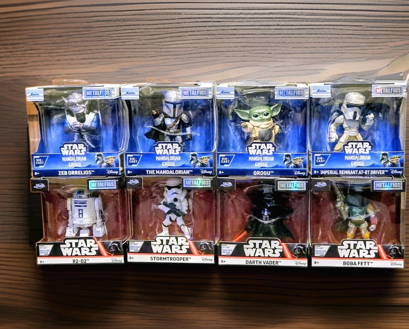 Jada Toys - Star Wars/Mandalorian Grogu set di 8 figure in metallo pressofuse