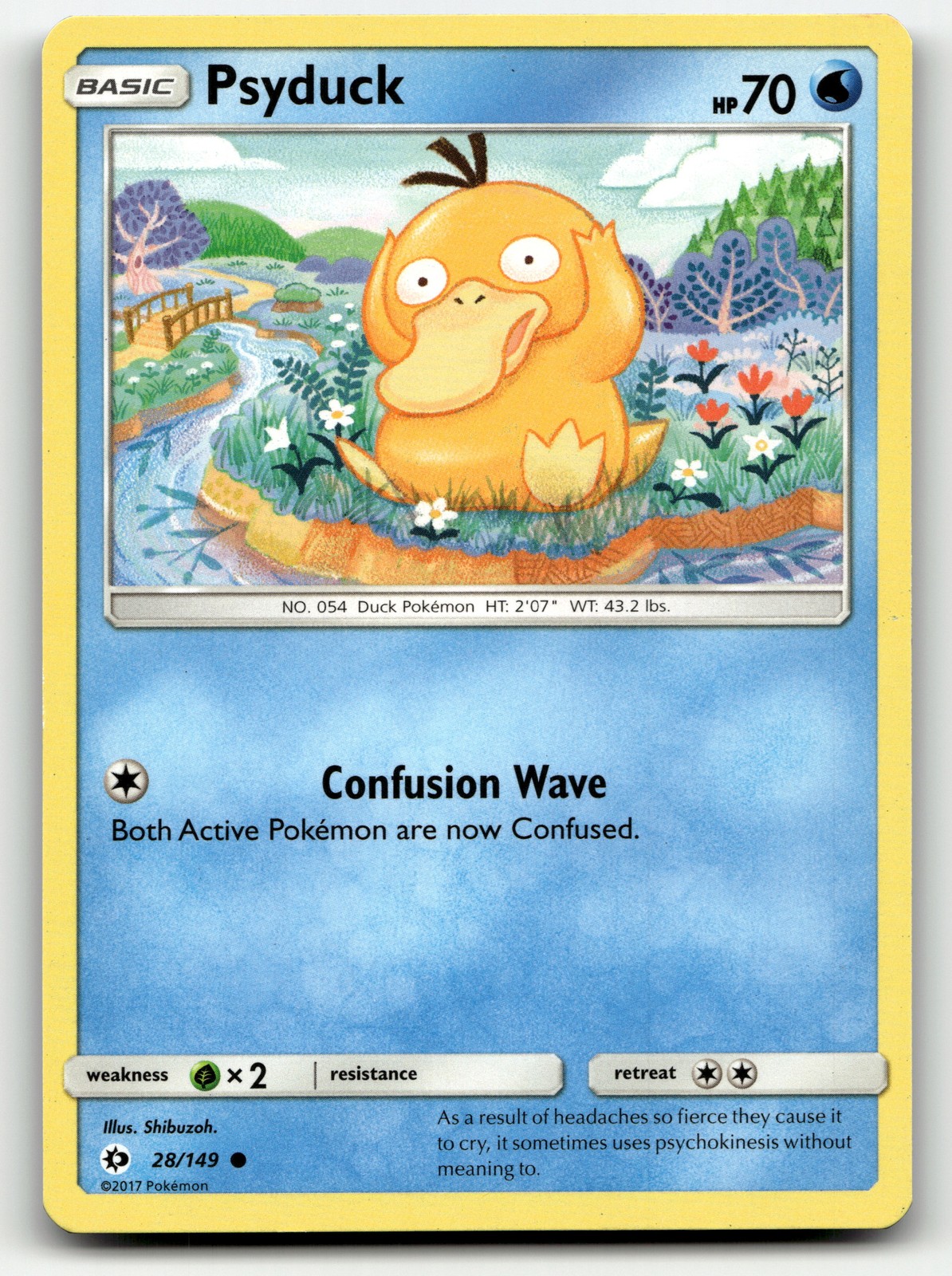 Psyduck 28/149 Sun & Moon Common Pokemon TCG [MP]