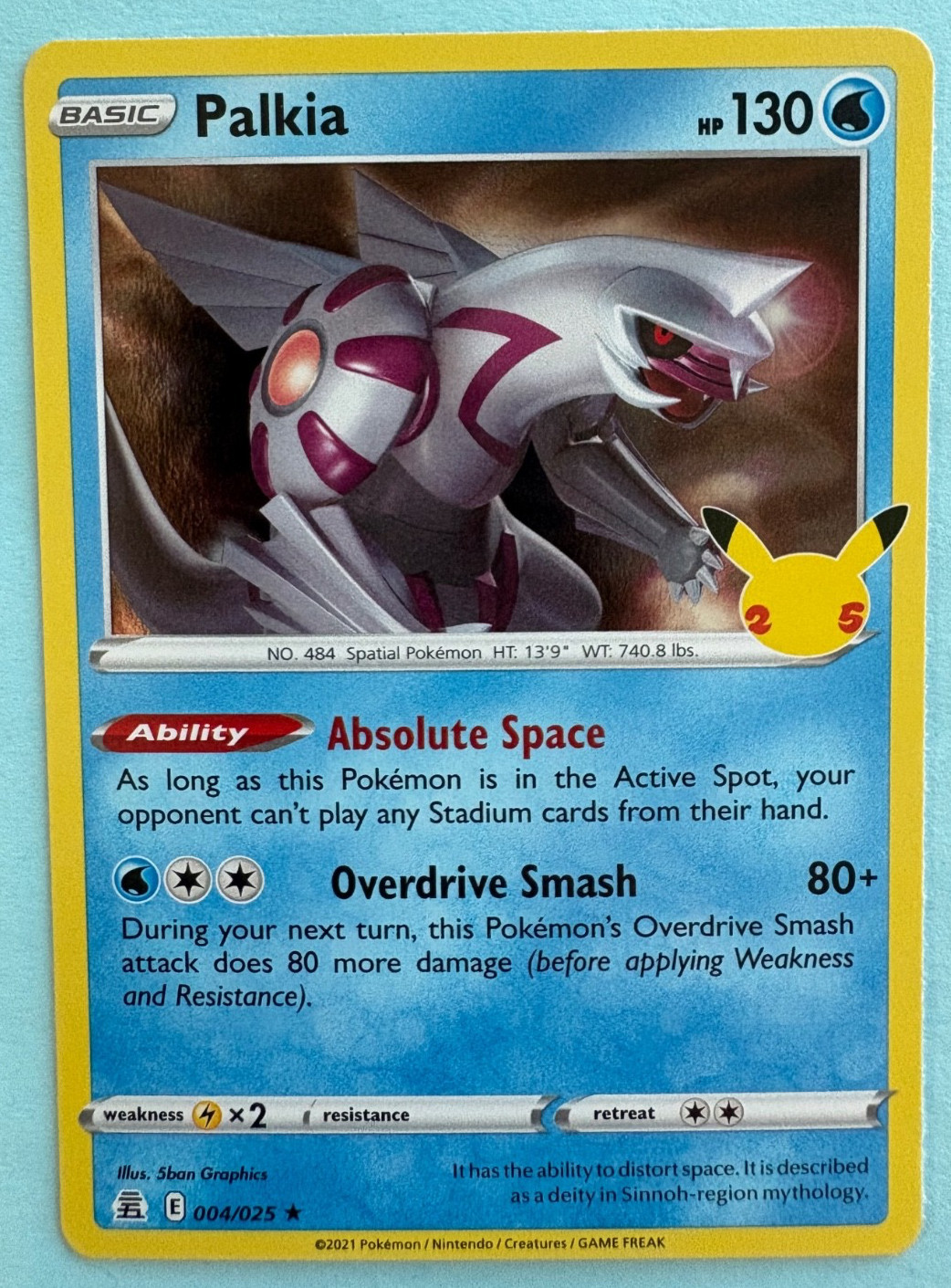Pokemon Celebrazioni 2021 Holo Raro 004/025 Palkia