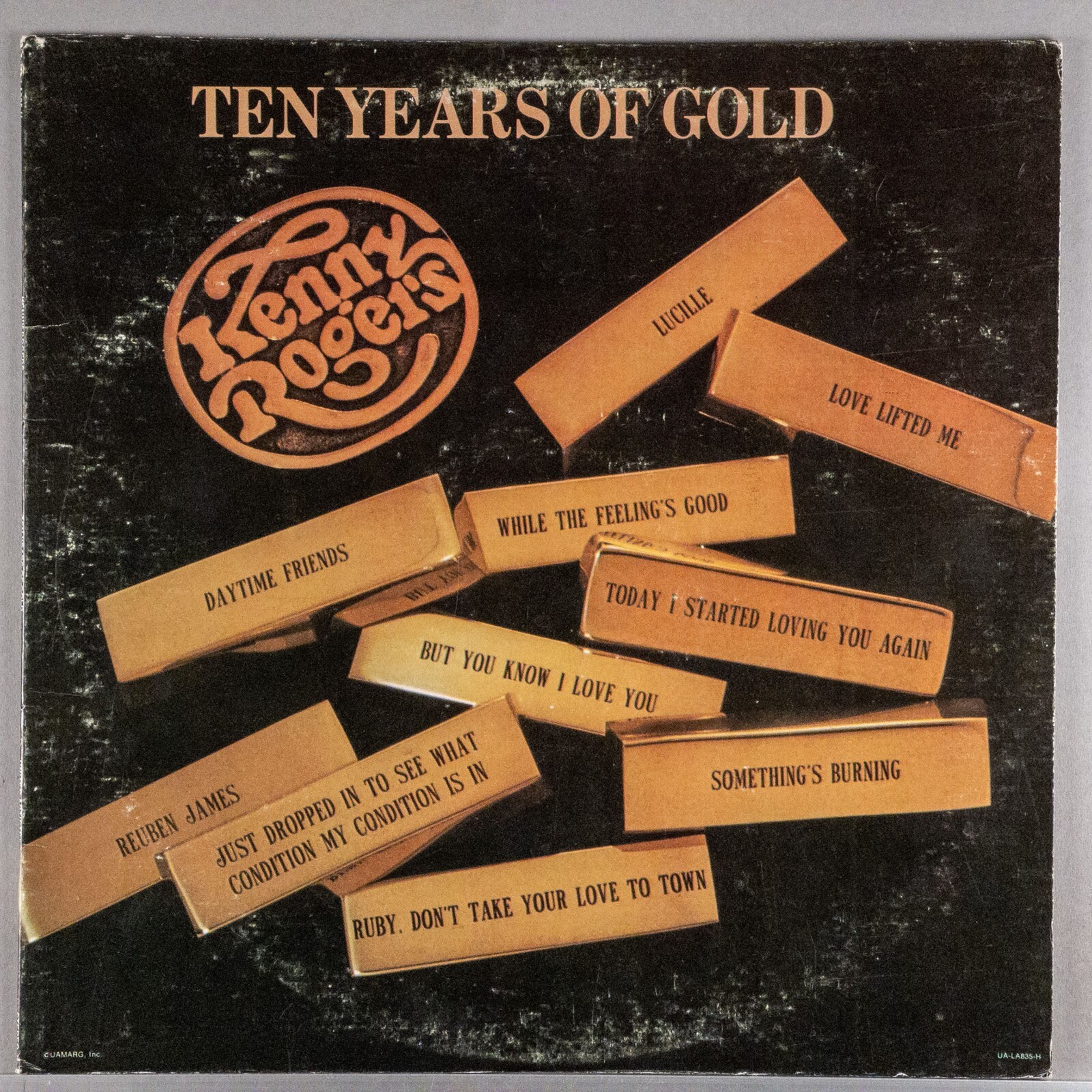 KENNY ROGERS Ten Years Of Gold 1977 LP Vinyl Record Album : VG+/VG UA-LA835-H