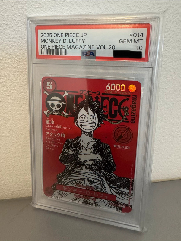 Carte Luffy Magazine PSA10
