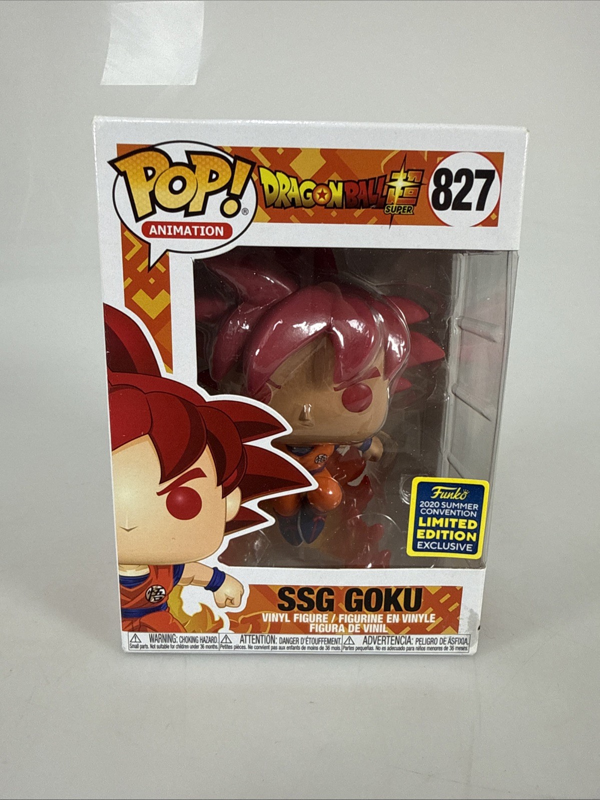Funko Pop! Vinyl: Dragon Ball Super SSG Goku #827 SDCC Exclusive ✅