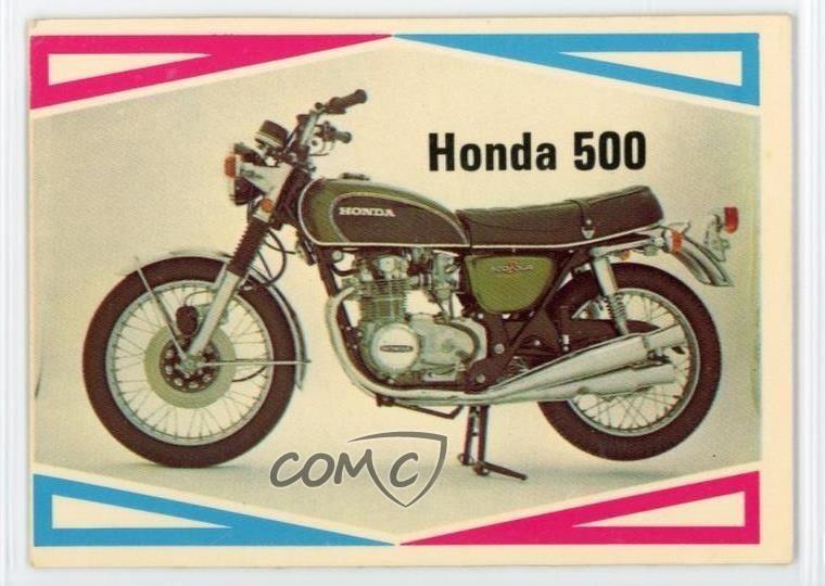 Donruss 1972 Chopper e Hot Bikes Honda 500 #65 12p5