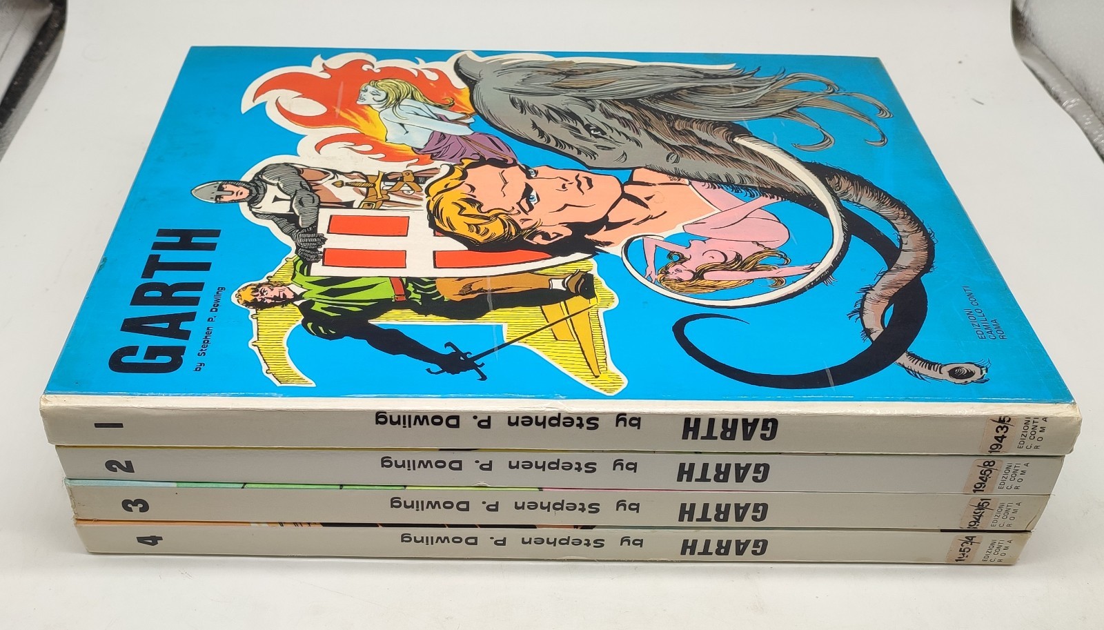Lotto Garth 1-4 Stephen P Dowling Edizioni Camillo Conti Roma 1975 1976 [y9