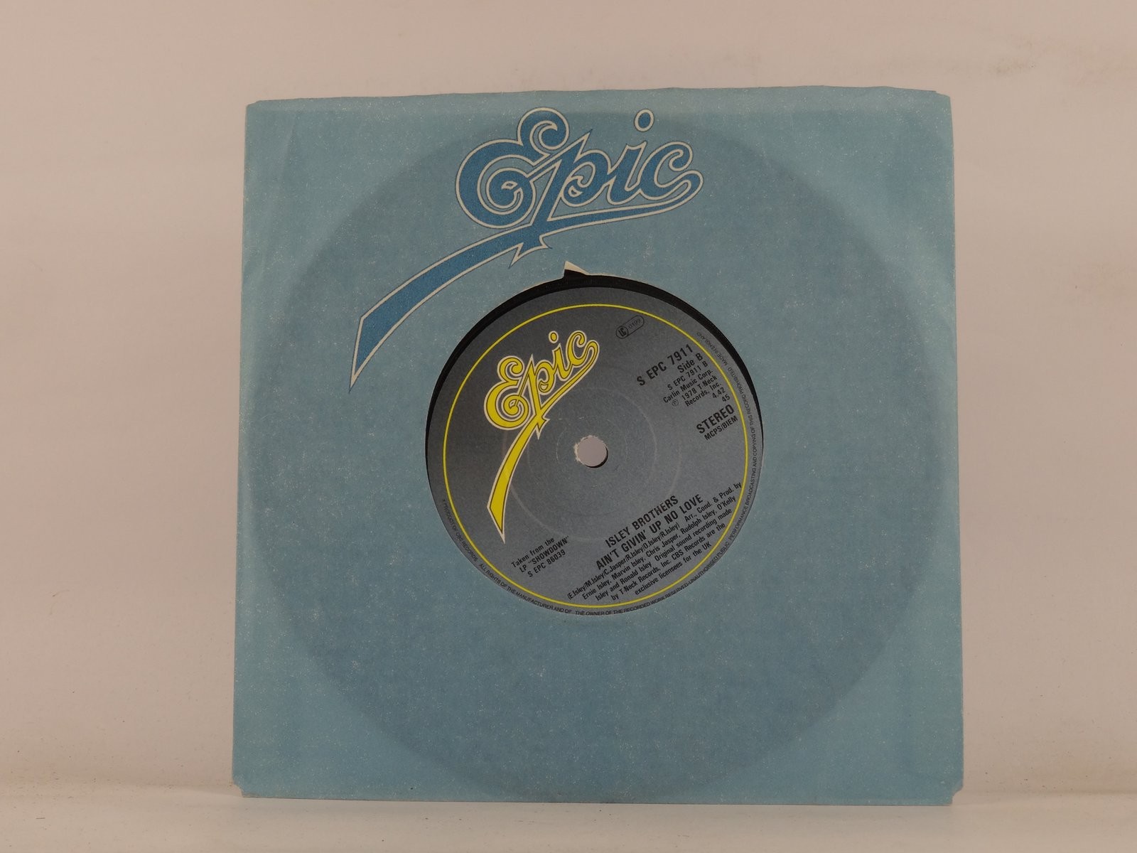 ISLEY BROTHERS IT'S A DISCO NIGHT/AIN'T GIVIN UP NO LOVE (128) 2 Track 7" Single