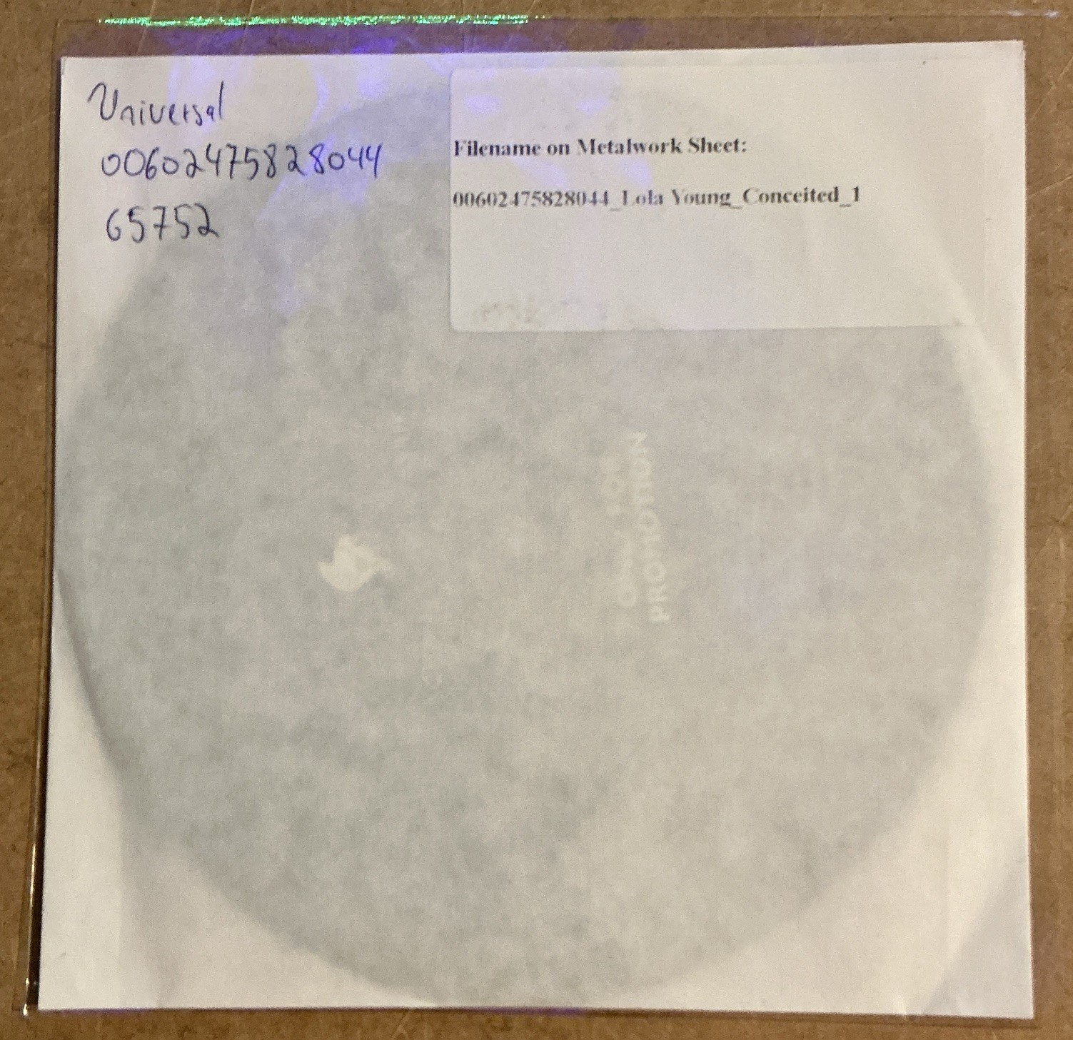 New Rare Test Pressing - Lola Young - Conceited - 7” Vinyl 00602475828044