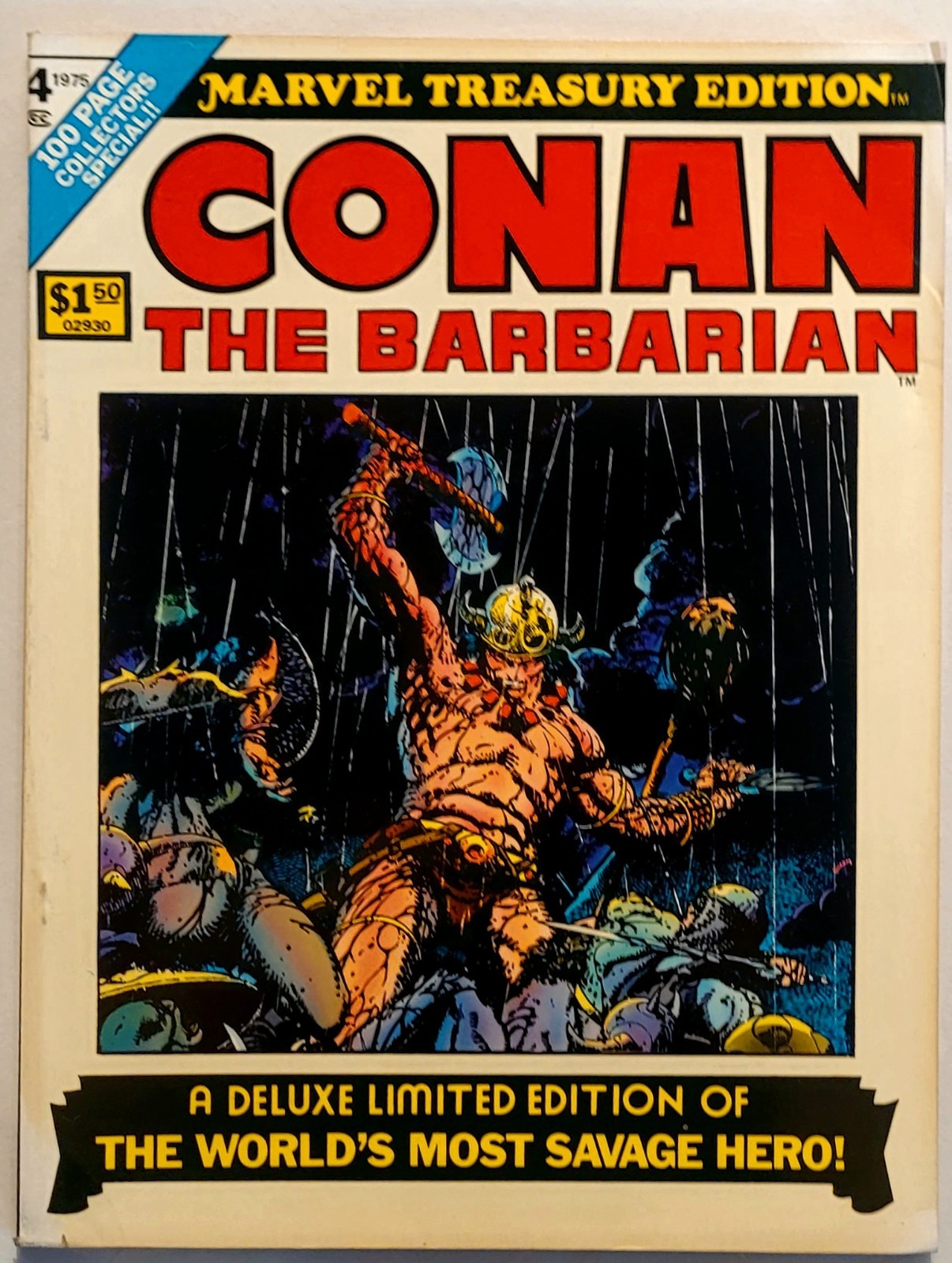 Marvel Treasury Edition #4 (1975) - FN+ 6.5 - Oversized - Conan