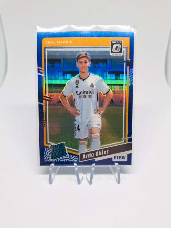 2023-24 Panini Donruss Arda Güler 56/99 Optic Blue Prizm Rated Rookie #184