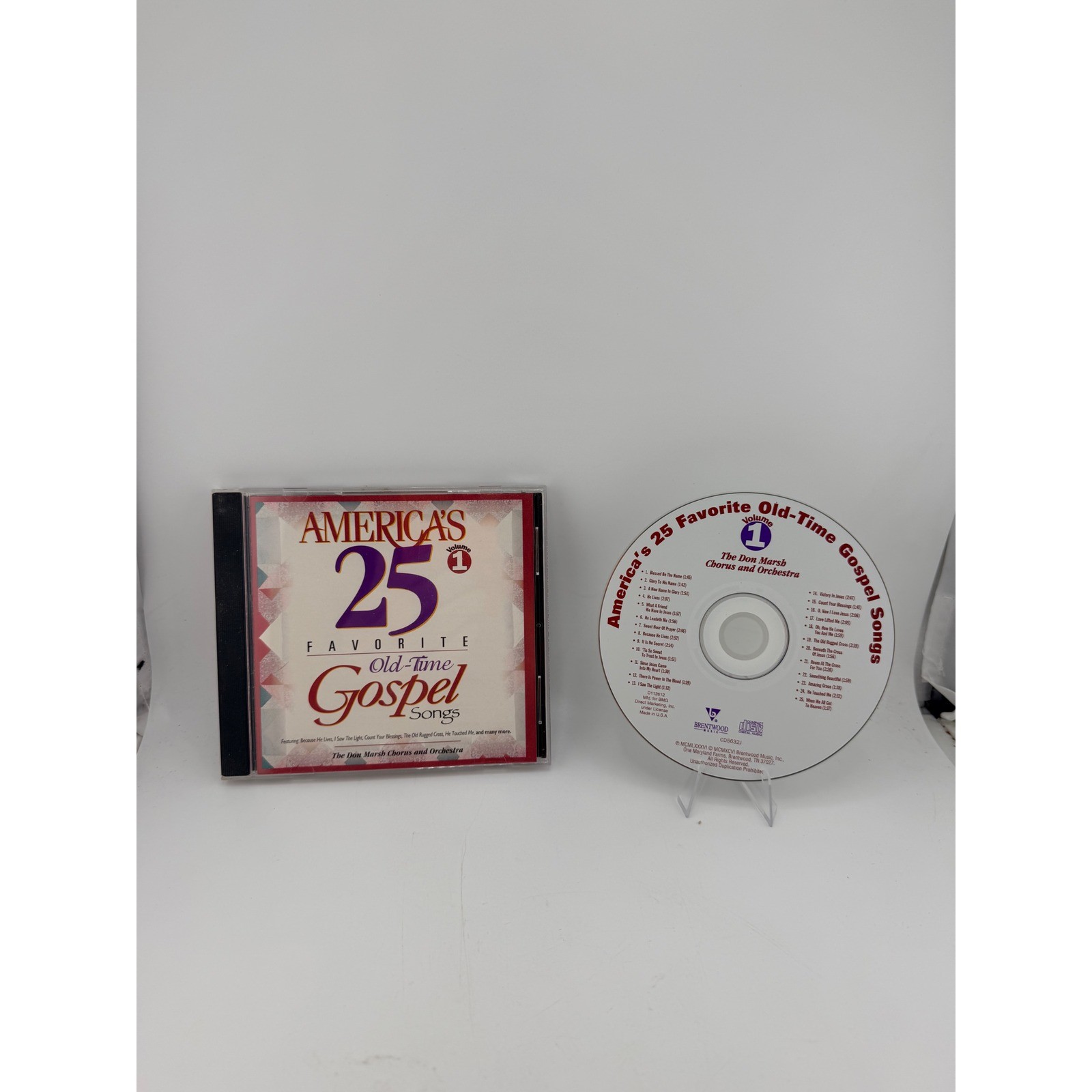 Americas 25 Favorite Old-Time Gospel Songs Vol 1 CD Don Marsh Chorus CD5632J