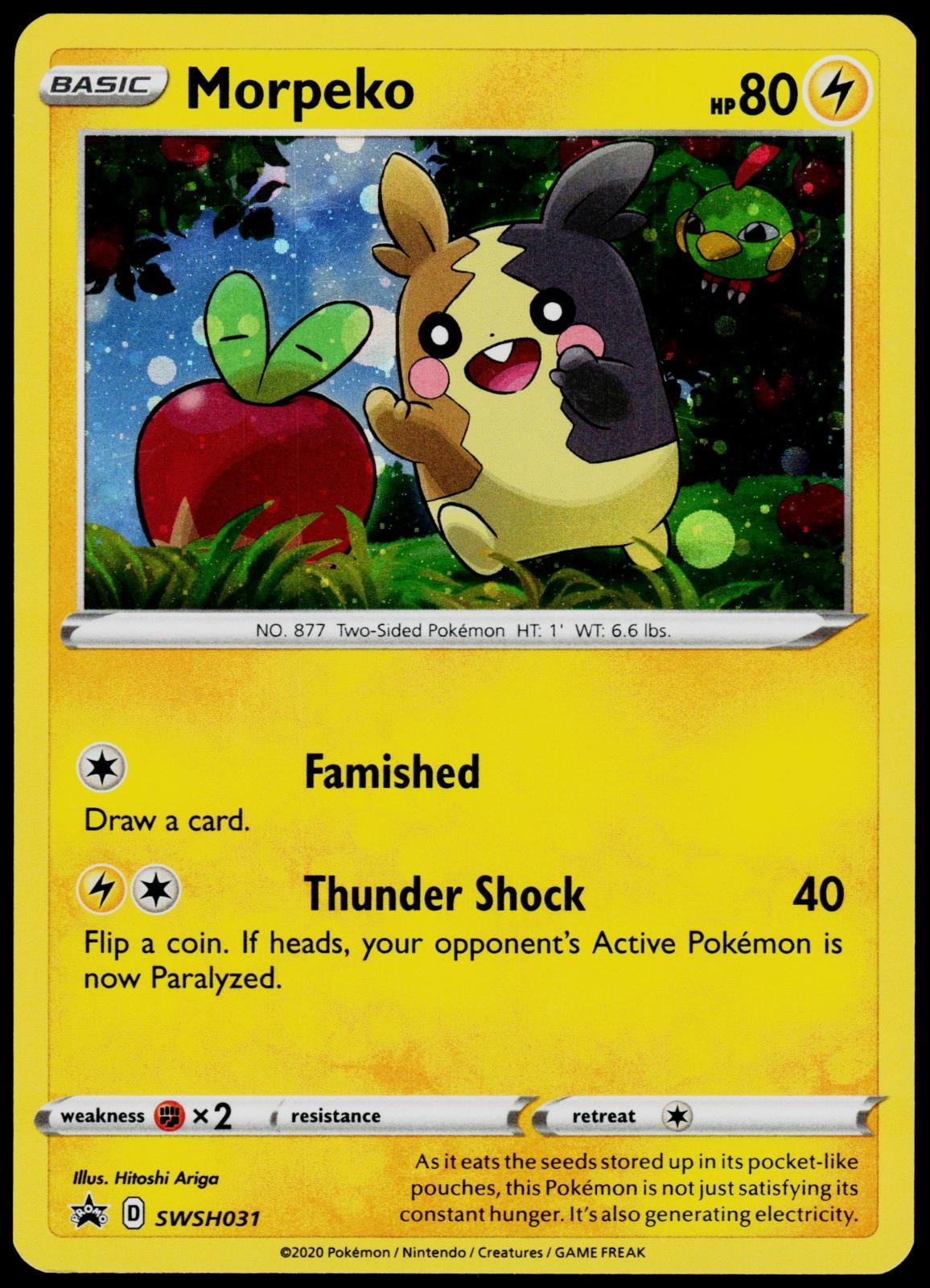 Morpeko (Blister Esclusivo) SWSH031 Promo Spada e Scudo - Holo Pokemon quasi nuovo/m