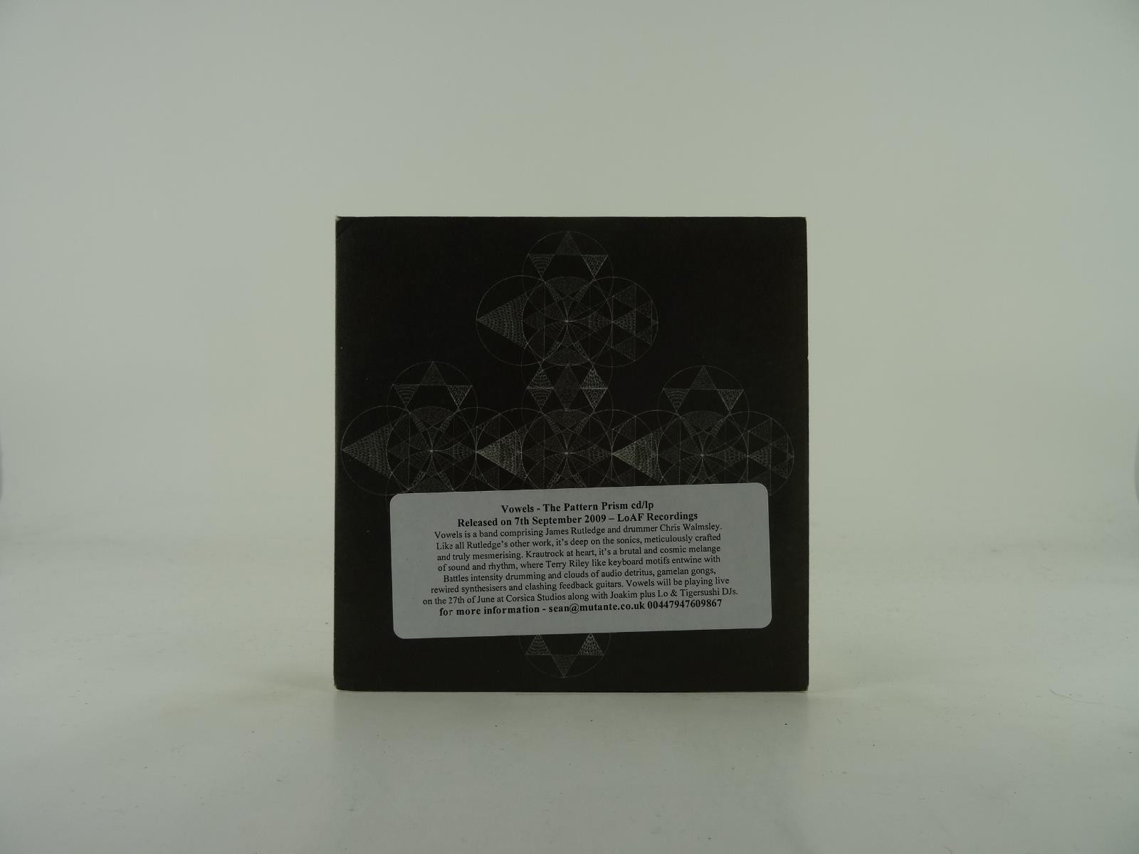 VOWELS THE PATTERN PRISM (320) 8 Track Promo CD Album plus Card Sleeve LOAF RECO