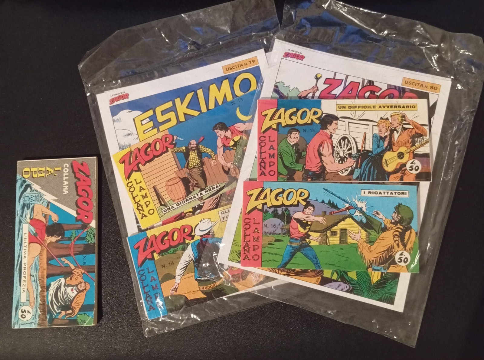 Zagor Le Strisce Gazzetta dello Sport Uscita 79 e 80 Sigillate Anastatica