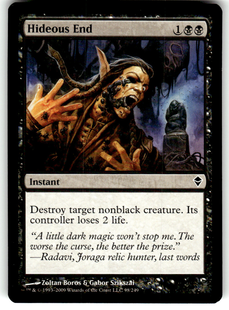 Hideous End Zendikar 98 C Magic: The Gathering quasi nuovo