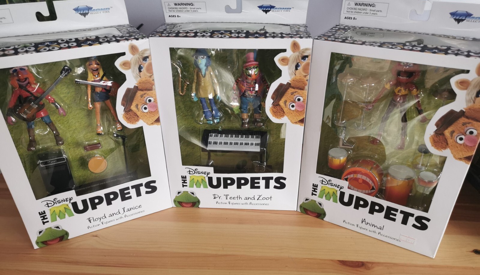 Muppets Diamond Select Caos Elettrico Animal Floyd Janice Zoot Dr Denti + Gonzo