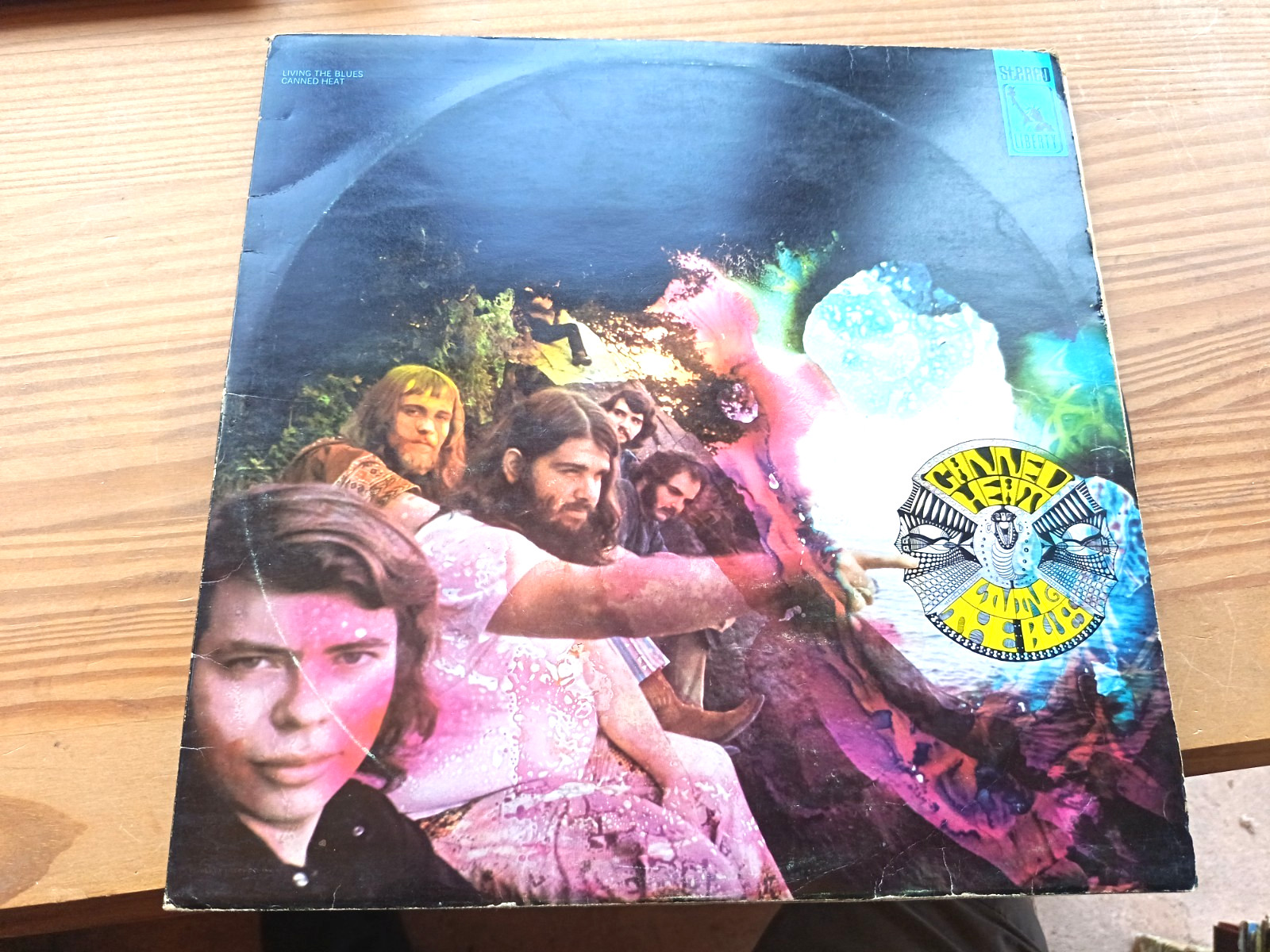 VINTAGE DOUBLE VINYL LP GATEFOLD CANNED HEAT LIVING THE BLUES LIBERTY LDS 84001