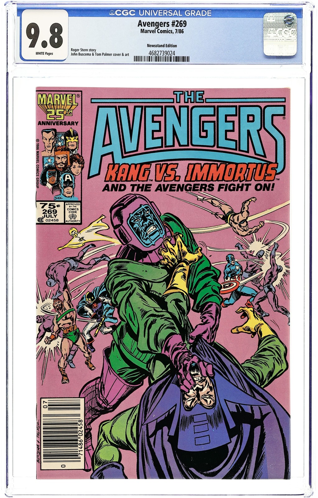 Avengers #269N CGC 9.8 Edicola 1986 4682739024