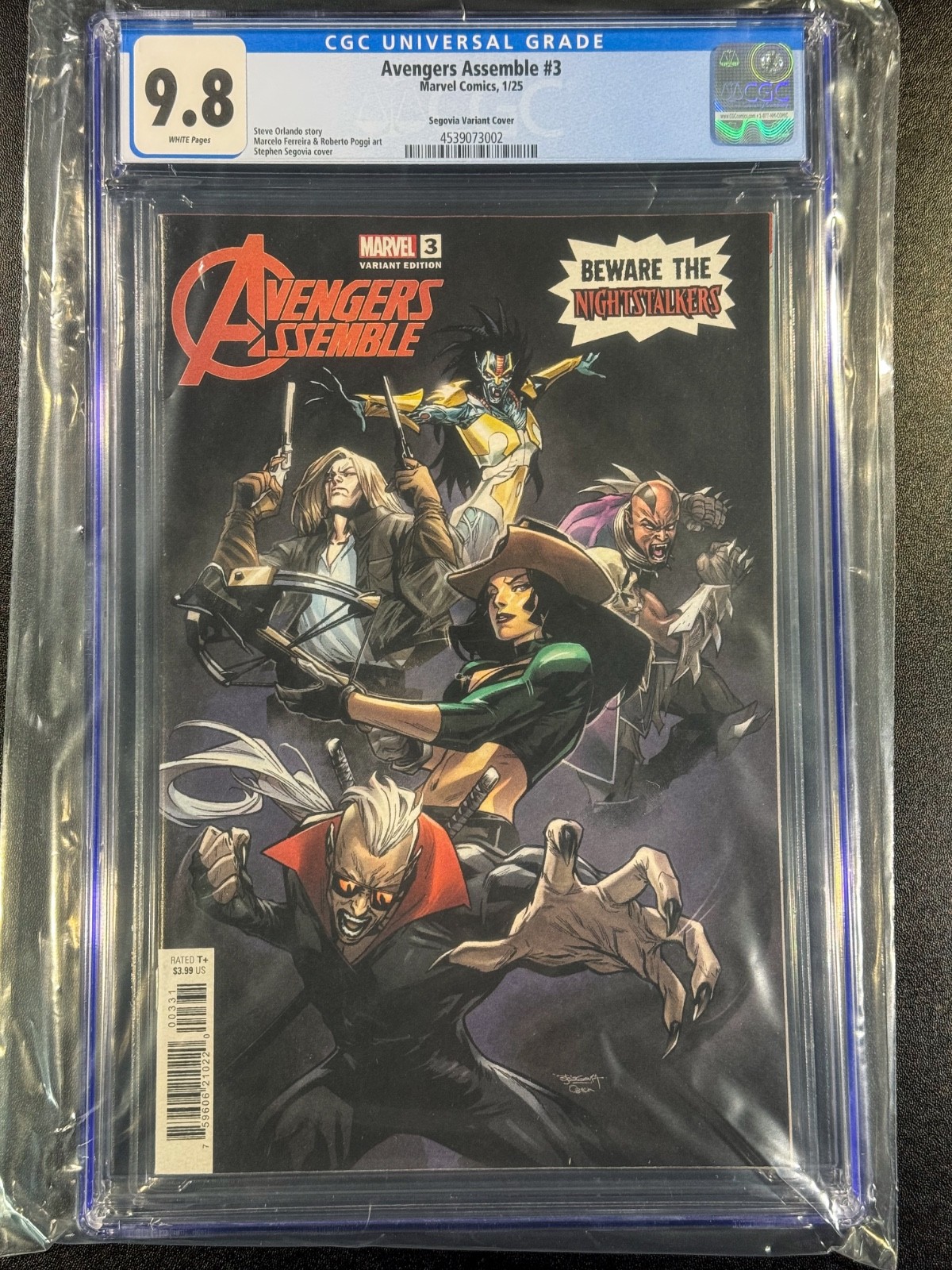 🔥Avengers Assemble #3🔥CGC 9.8 MINT🔥Copertina variante chiave Segovia🔥SPEDIZIONE GRATUITA🔥