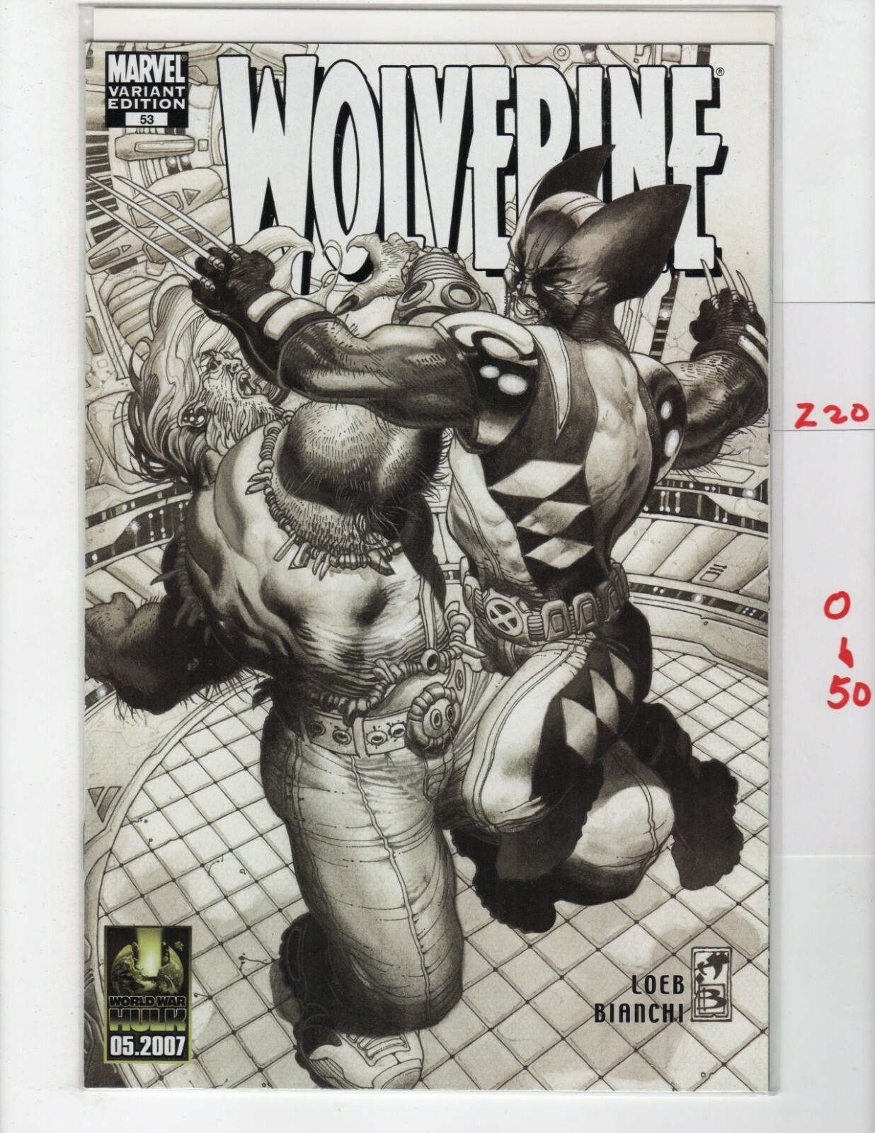 Wolverine #53 Bianchi variante schizzo VF/NM 2003 Marvel z20050