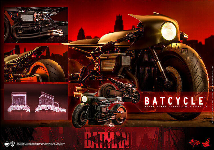 Modellino Hot Toys MMS642 THE BATMAN 1/6 Batcycle nuovo in magazzino
