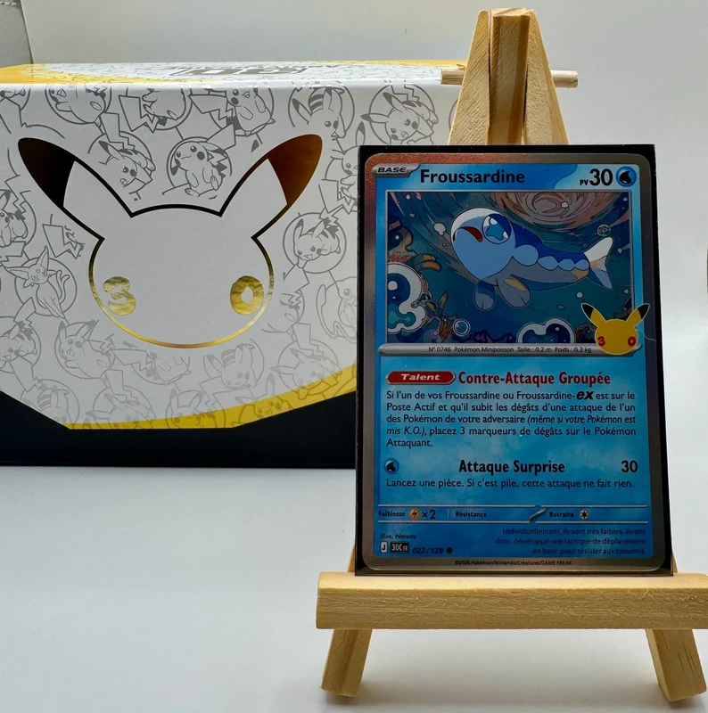 Carte Pokémon 30 ans Froussardine